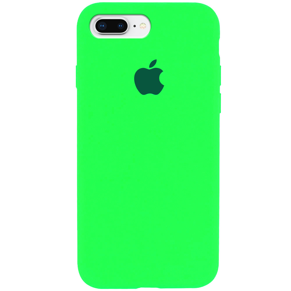 Чехол Silicone Case Full Protective (AA) для Apple iPhone 7 plus / 8 plus (5.5") (Салатовый / Neon Green)