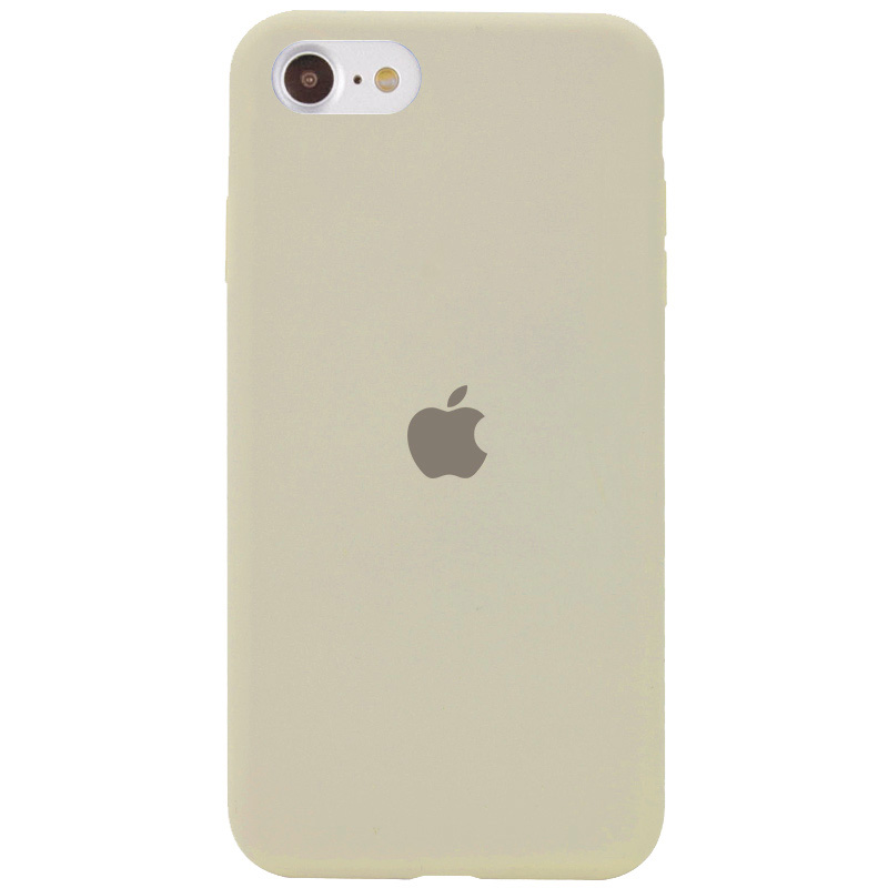 Чехол Silicone Case Full Protective (AA) для Apple iPhone SE (2020) (Бежевый / Antigue White)