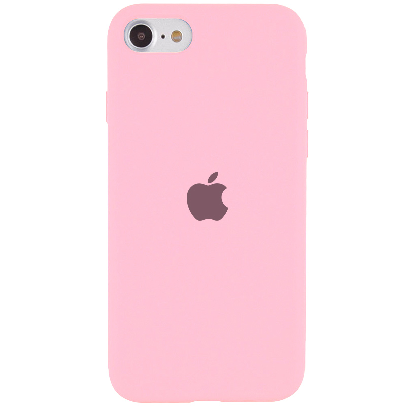 Чохол Silicone Case Full Protective (AA) для Apple iPhone SE (2022) (Рожевий / Light pink)