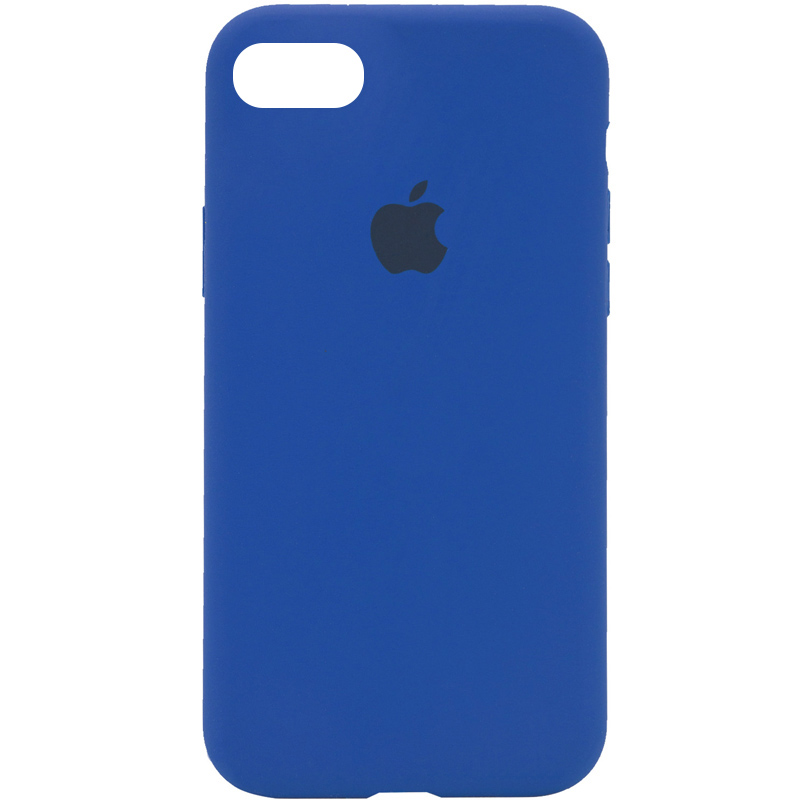 Чехол Silicone Case Full Protective (AA) для Apple iPhone SE (2020) (Синий / Royal blue)