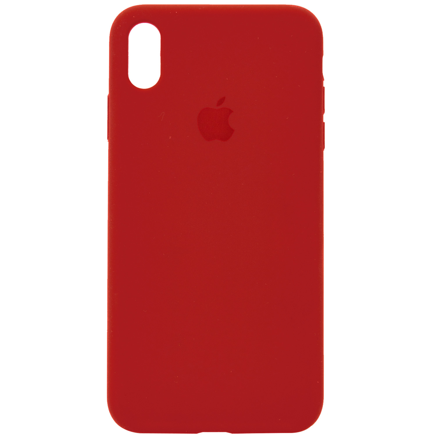 Чехол Silicone Case Full Protective (AA) для Apple iPhone X (5.8") / XS (5.8") (Красный / Dark Red)