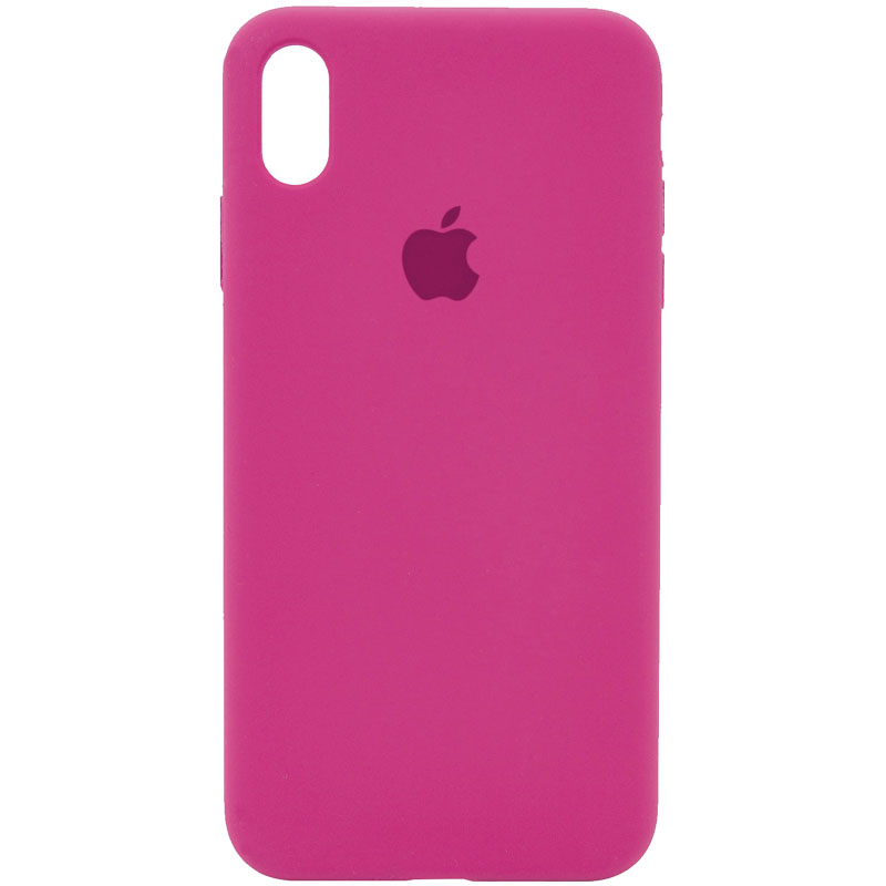 Чохол Silicone Case Full Protective (AA) для Apple iPhone X (5.8'') (Малиновий / Dragon Fruit)