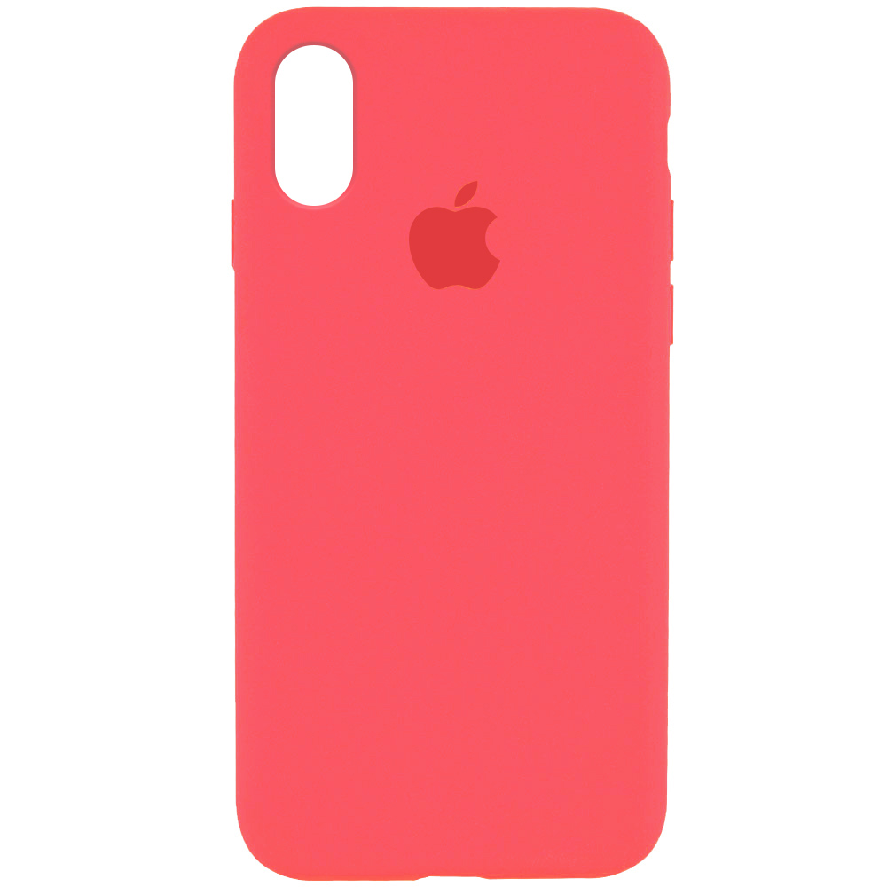 Чехол Silicone Case Full Protective (AA) для Apple iPhone XR (6.1") (Арбузный / Watermelon red)