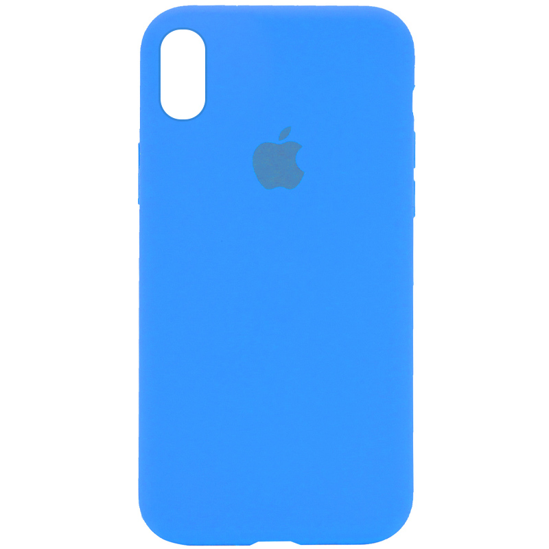 Чохол Silicone Case Full Protective (AA) для Apple iPhone XS Max (6.5") (Блакитний / Blue)