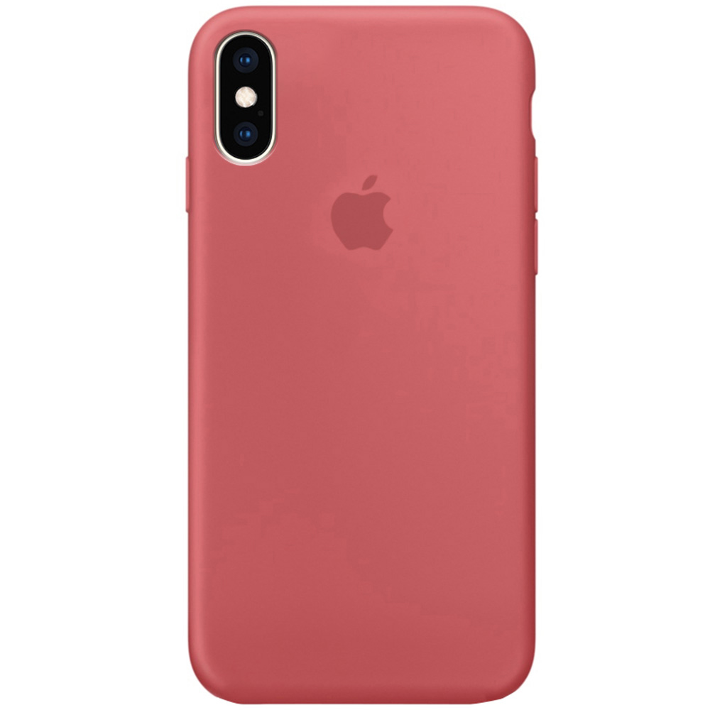 Чохол Silicone Case Full Protective (AA) для Apple iPhone XS Max (6.5") (Червоний / Camellia)