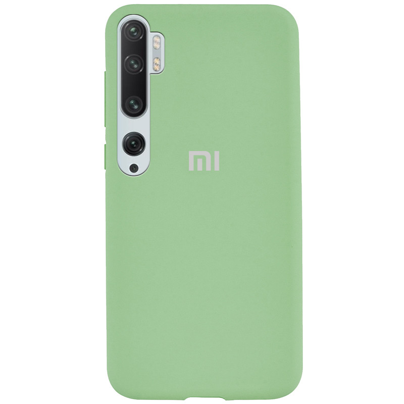 Чехол Silicone Cover Full Protective (AA) для Xiaomi Mi Note 10 Pro (Мятный / Mint)