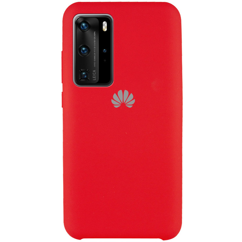 Чехол Silicone Cover (AAA) для Huawei P40 Pro (Красный / Red)