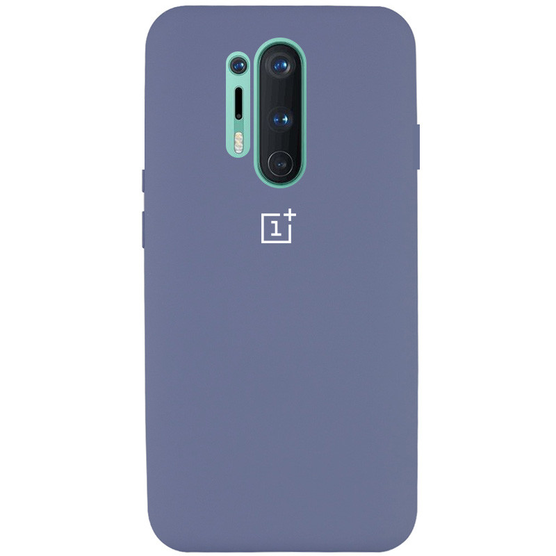 Чехол Silicone Cover Full Protective (AA) для OnePlus 8 Pro (Серый / Lavender Gray)