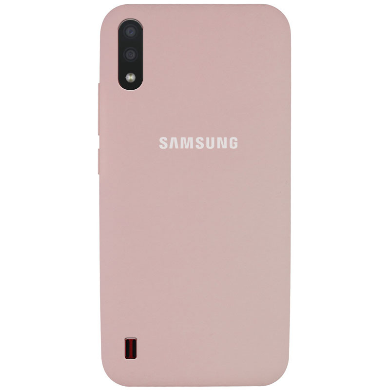 Чехол Silicone Cover Full Protective (AA) для Samsung Galaxy A01 (Розовый / Pink Sand)