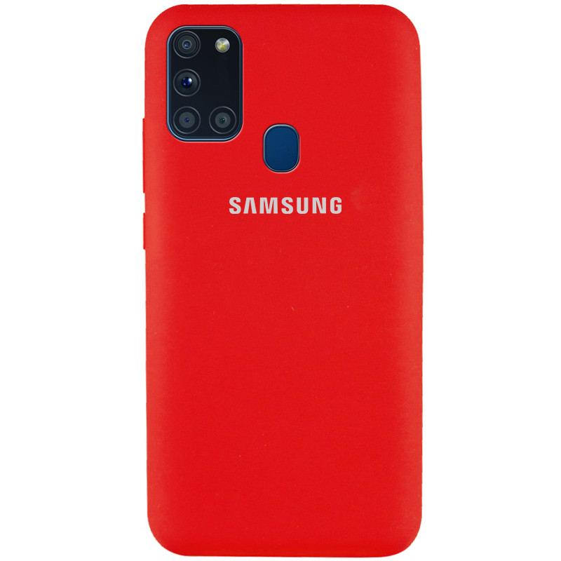 Чехол Silicone Cover Full Protective (AA) для Samsung Galaxy A21s (Красный / Red)
