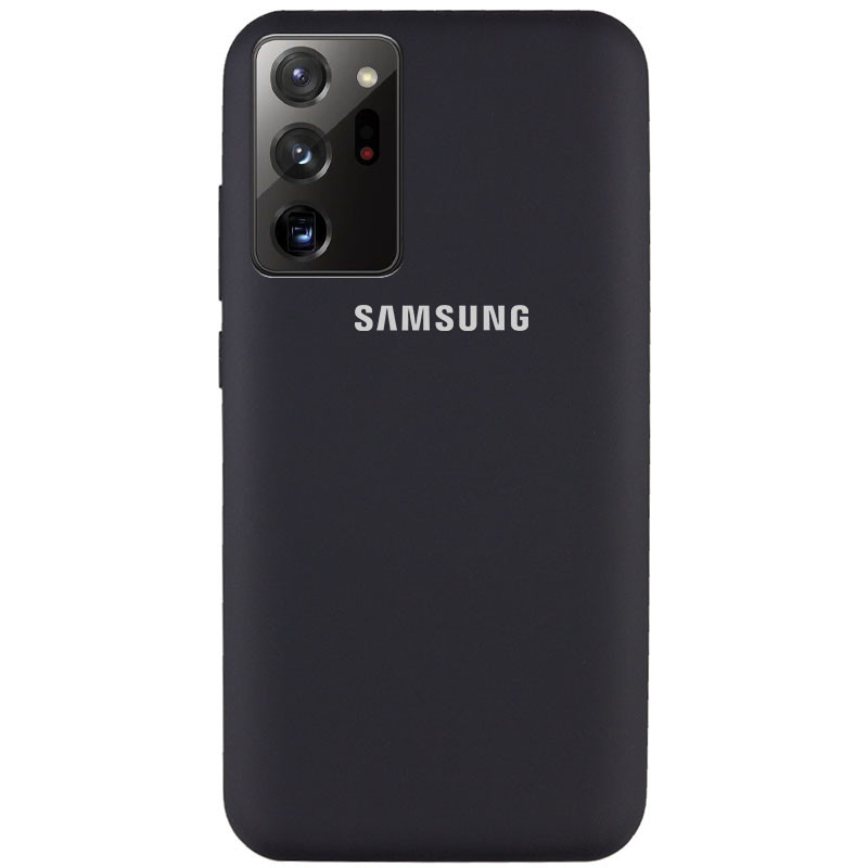 Чехол Silicone Cover Full Protective (AA) для Samsung Galaxy Note 20 Ultra (Черный / Black)