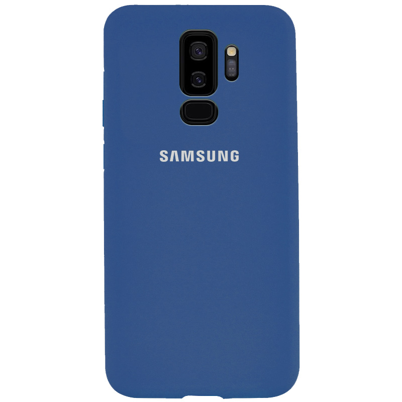 Чехол Silicone Cover Full Protective (AA) для Samsung Galaxy S9+ (Синий / Navy blue)