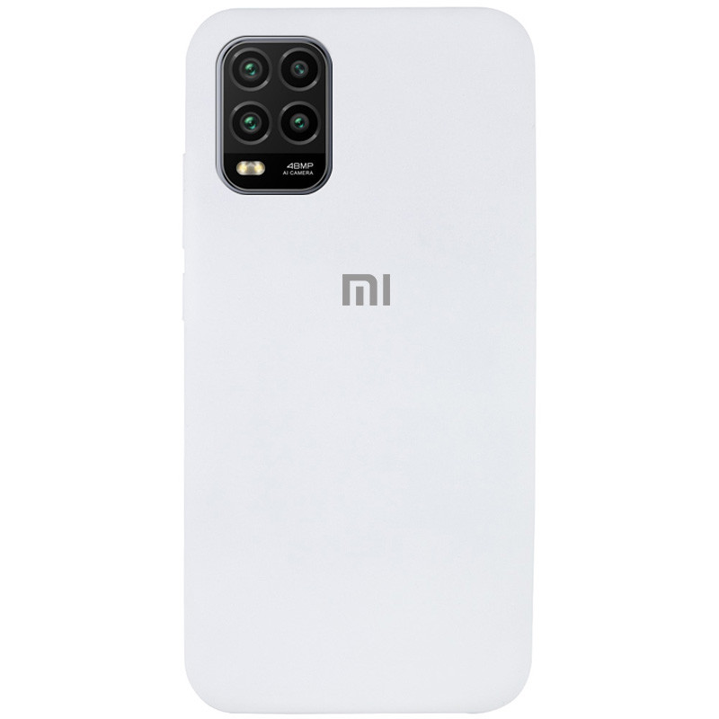 Чехол Silicone Cover Full Protective (AA) для Xiaomi Mi 10 Lite (Белый / White)
