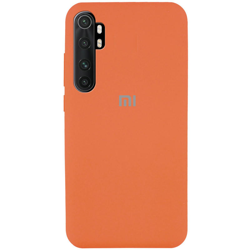 Чехол Silicone Cover Full Protective (AA) для Xiaomi Mi Note 10 Lite (Оранжевый / Apricot)