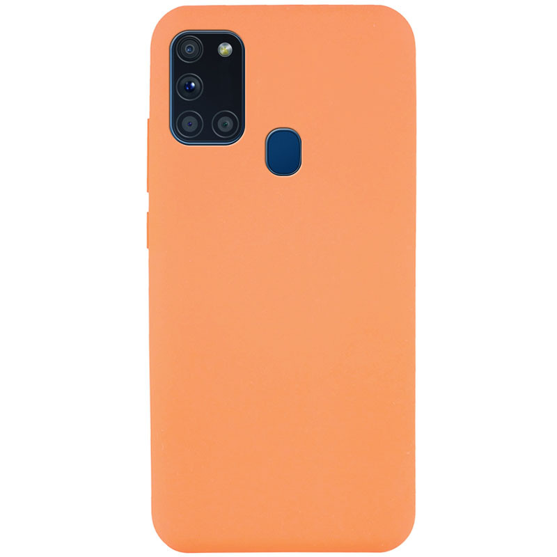 Чехол Silicone Cover Full without Logo (A) для Samsung Galaxy A21s (Оранжевый / Papaya)