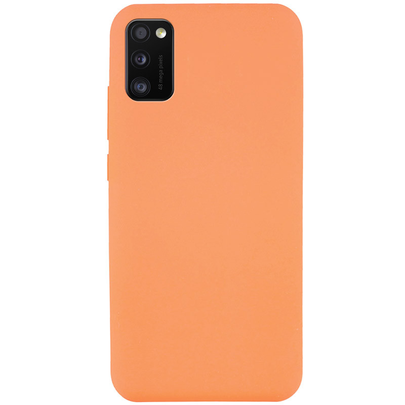 Чехол Silicone Cover Full without Logo (A) для Samsung Galaxy A41 (Оранжевый / Papaya)