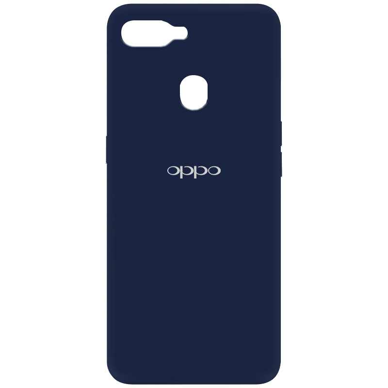 Чехол Silicone Cover My Color Full Protective (A) для Oppo A12 (Синий / Midnight blue)