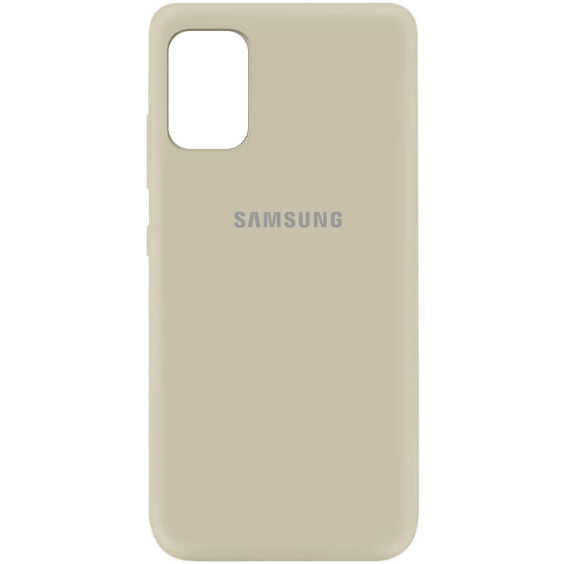 Чехол Silicone Cover My Color Full Protective (A) для Samsung Galaxy A31 (Бежевый / Antigue White)