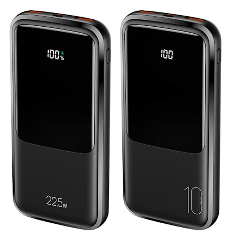 Портативное зарядное устройство Usams US-CD161 PB58 Dual QC3.0+PD 22.5W Digital Display 10000 mAh (Черный)