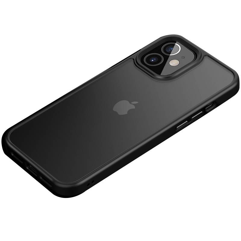 TPU+PC чохол Metal Buttons для Apple iPhone 12 mini (Чорний)