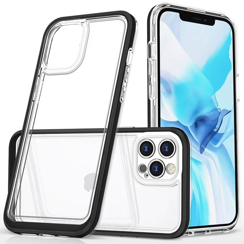 TPU+PC чохол Clear 360 для Apple iPhone 13 Pro Max (6.7") (Чорний)