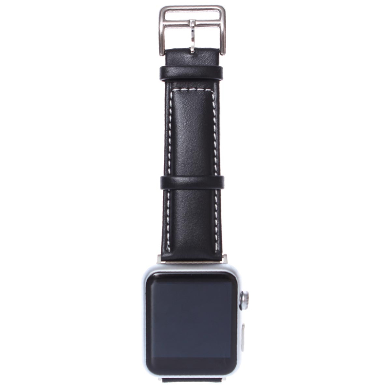Ремешок кожанный для Apple Watch Hurmer 38/40mm (Черный)