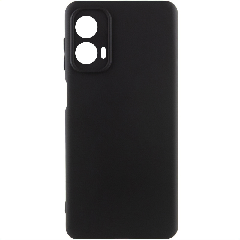 Чехол TPU GETMAN Liquid Silk Full Camera для Motorola Moto G24 (Черный / Black)