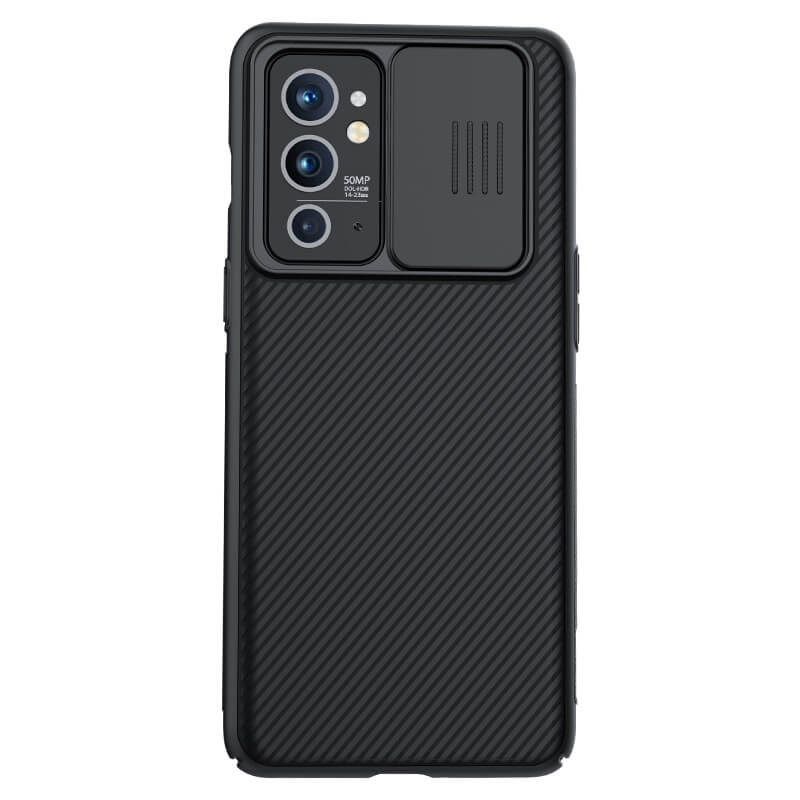 Карбоновая накладка Nillkin Camshield (шторка на камеру) для OnePlus 9RT 5G (Черный / Black)