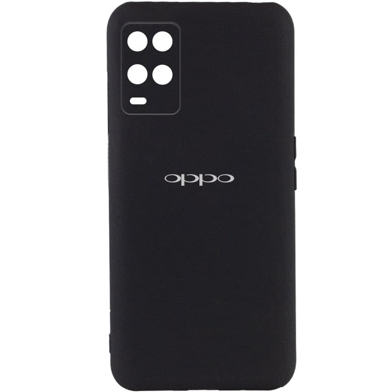 Чехол Silicone Cover My Color Full Camera (A) для Oppo A54 4G (Черный / Black)