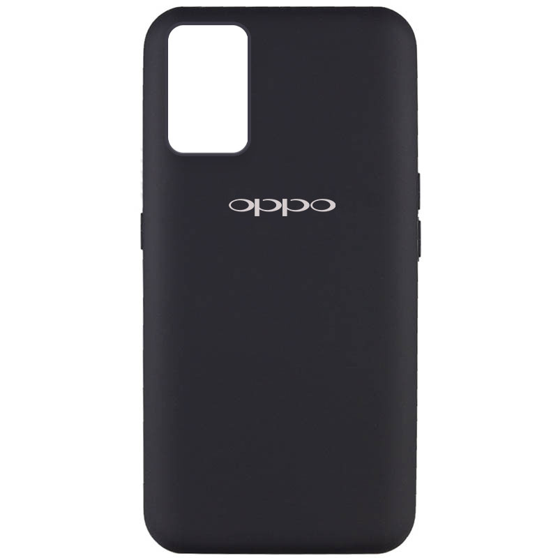 Чехол Silicone Cover Full Protective (AA) для Oppo A74 4G (Черный / Black)