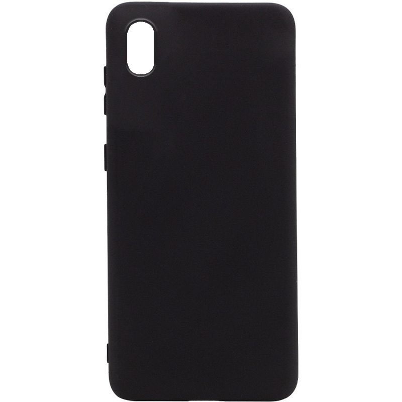 Чехол Silicone Cover Full without Logo (A) для Samsung Galaxy A01 Core (Черный / Black)
