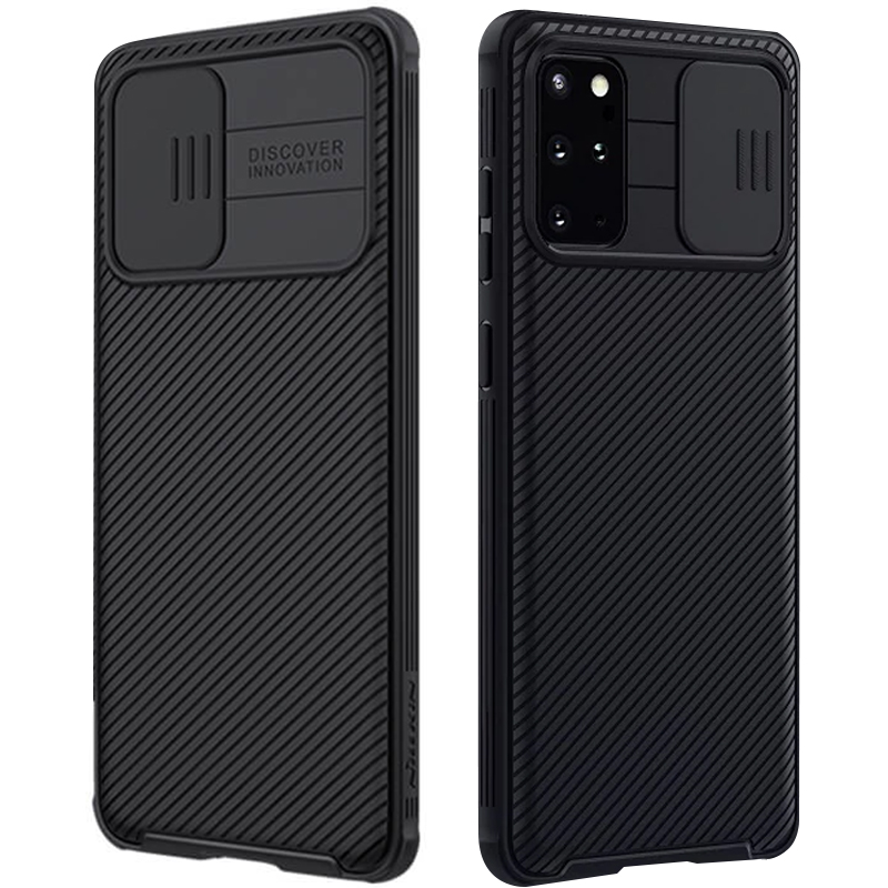 Карбоновая накладка Nillkin Camshield (шторка на камеру) для Samsung Galaxy S20+ (Черный / Black)
