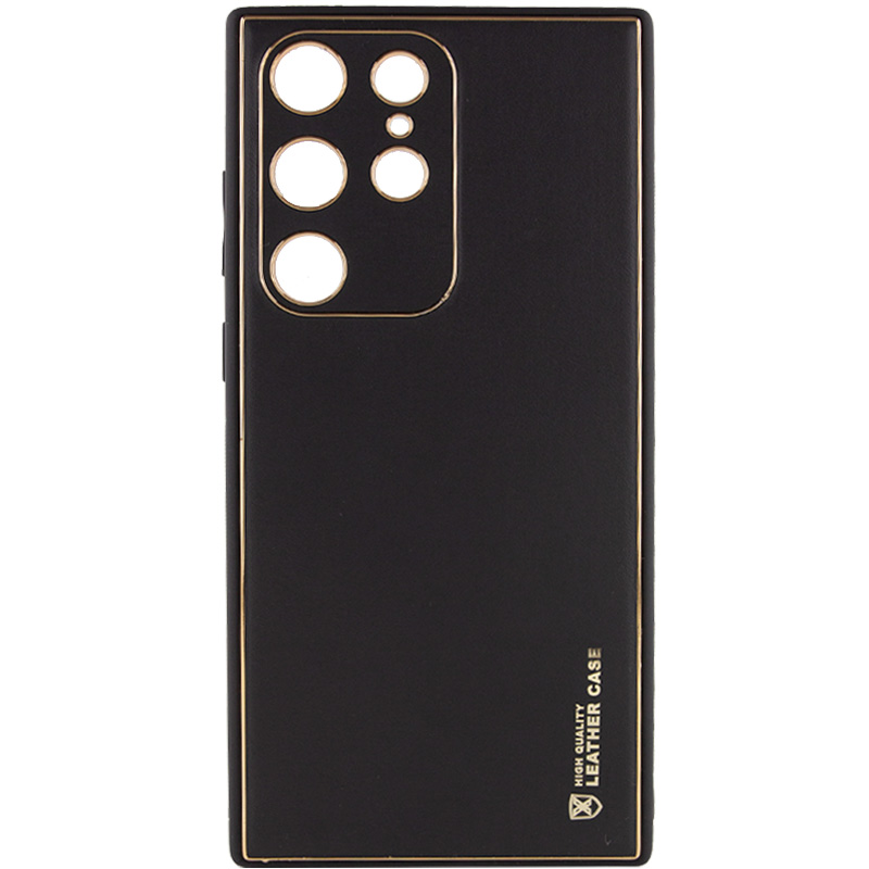 Кожаный чехол Xshield для Samsung Galaxy S21 Ultra (Черный / Black)