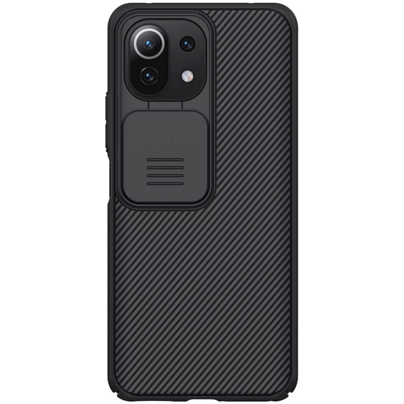 Карбоновая накладка Nillkin Camshield (шторка на камеру) для Xiaomi Mi 11 Lite (Черный / Black)