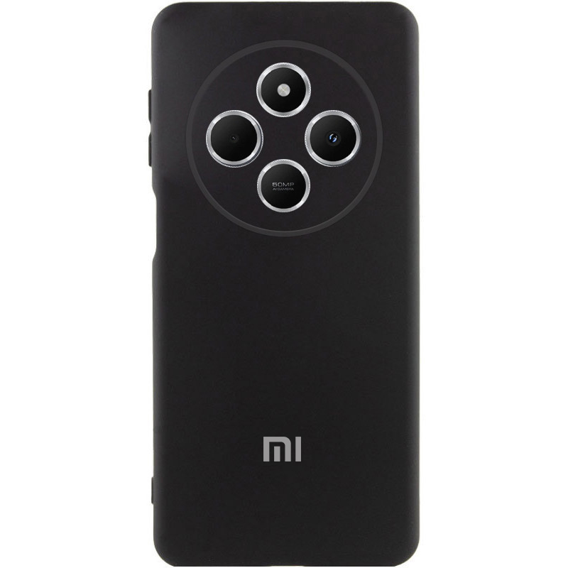 Чохол Silicone Cover Lakshmi Full Camera (AAA) with Logo для Xiaomi Redmi 14C / Poco C75 (Чорний / Black)