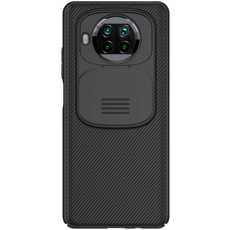 Карбоновая накладка Nillkin Camshield (шторка на камеру) для Xiaomi Mi 10T Lite (Черный / Black)
