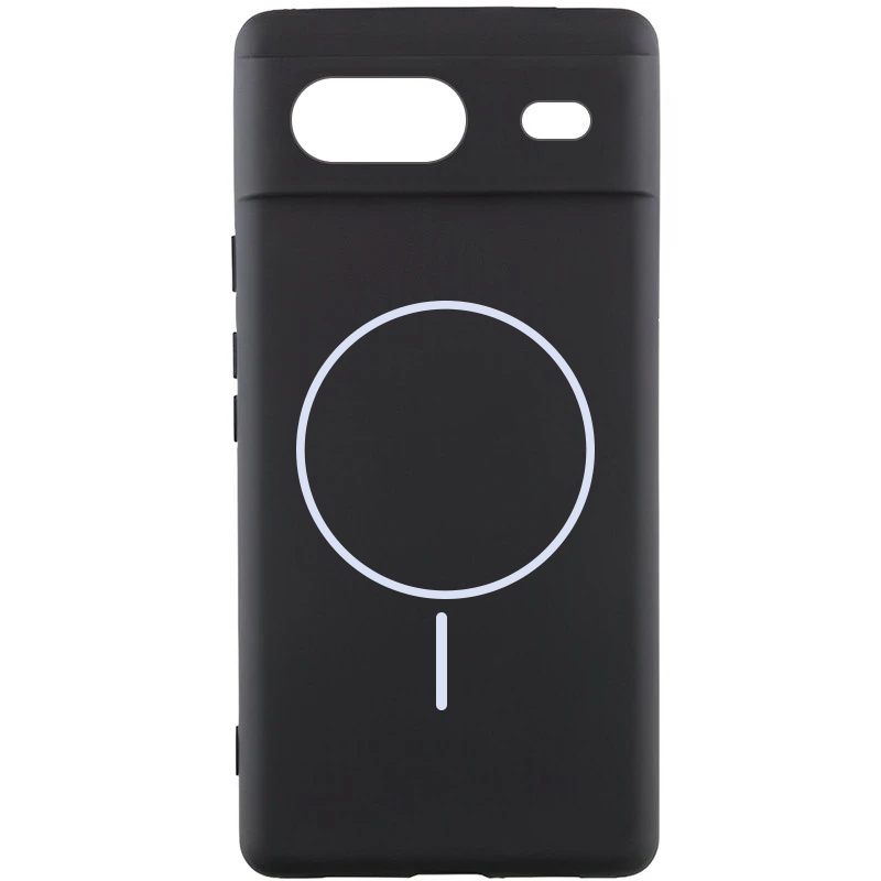 Чехол Silicone Cover Lakshmi Full Camera (AA) with MagFit для Google Pixel 8 (Черный / Black)