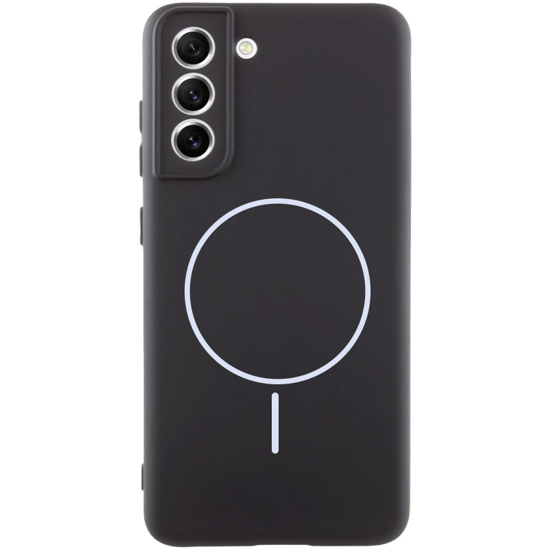 Чохол Silicone Cover Lakshmi Full Camera (AA) with MagFit для Samsung Galaxy S21 FE (Чорний / Black)