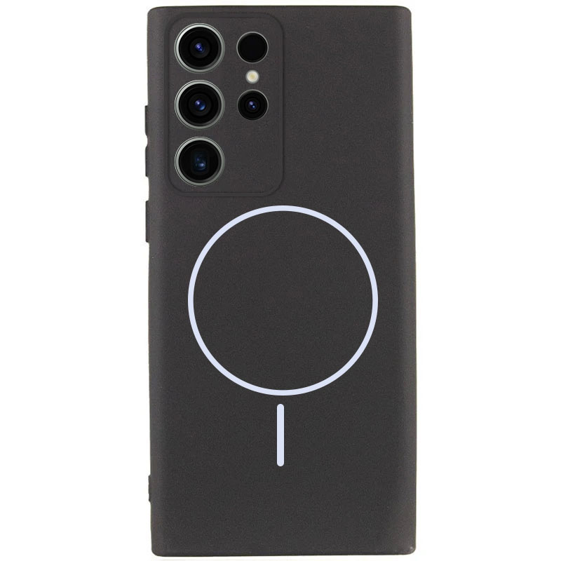 Чехол Silicone Cover Lakshmi Full Camera (AA) with MagFit для Samsung Galaxy S23 Ultra (Черный / Black)