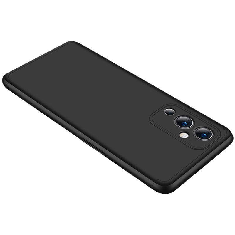 Пластиковая накладка GKK LikGus 360 градусов (opp) для OnePlus 9 (Черный)