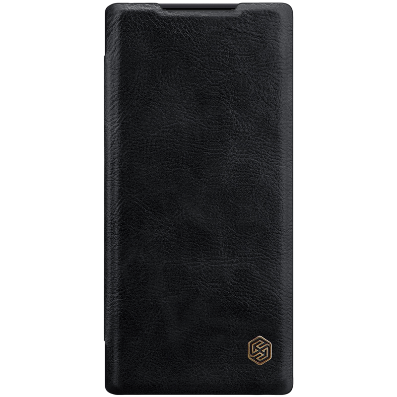 Кожаный чехол (книжка) Nillkin Qin Series для Samsung Galaxy Note 10 (Черный)