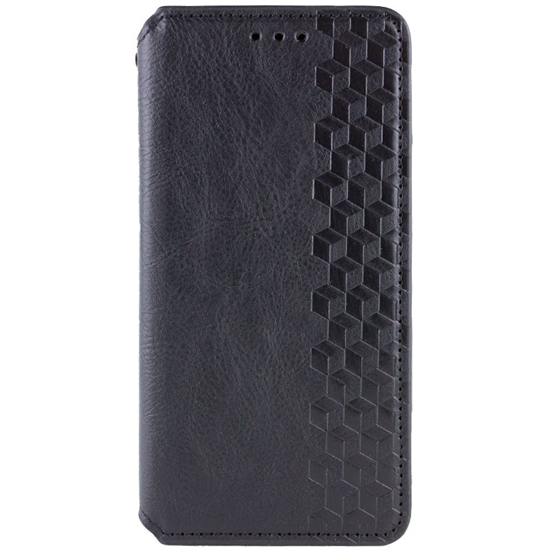 Кожаный чехол книжка GETMAN Cubic (PU) для Samsung Galaxy S24 FE (Черный)