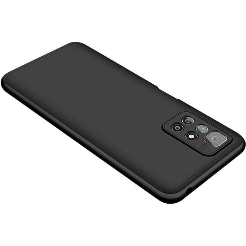 Пластиковая накладка GKK LikGus 360 градусов (opp) для Xiaomi Redmi 10 (Черный)