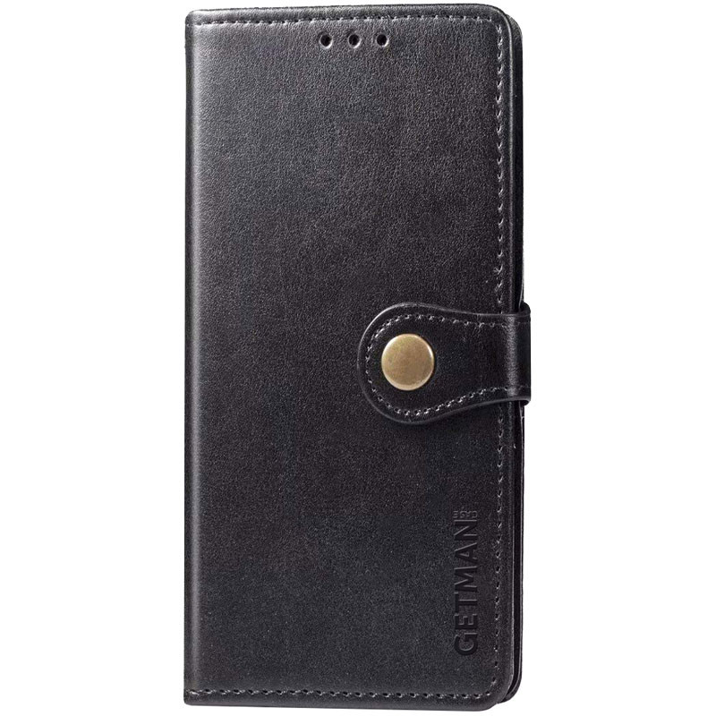 Кожаный чехол-книжка GETMAN Gallant (PU) для Xiaomi Redmi 13 4G / Poco M6 4G (Черный)