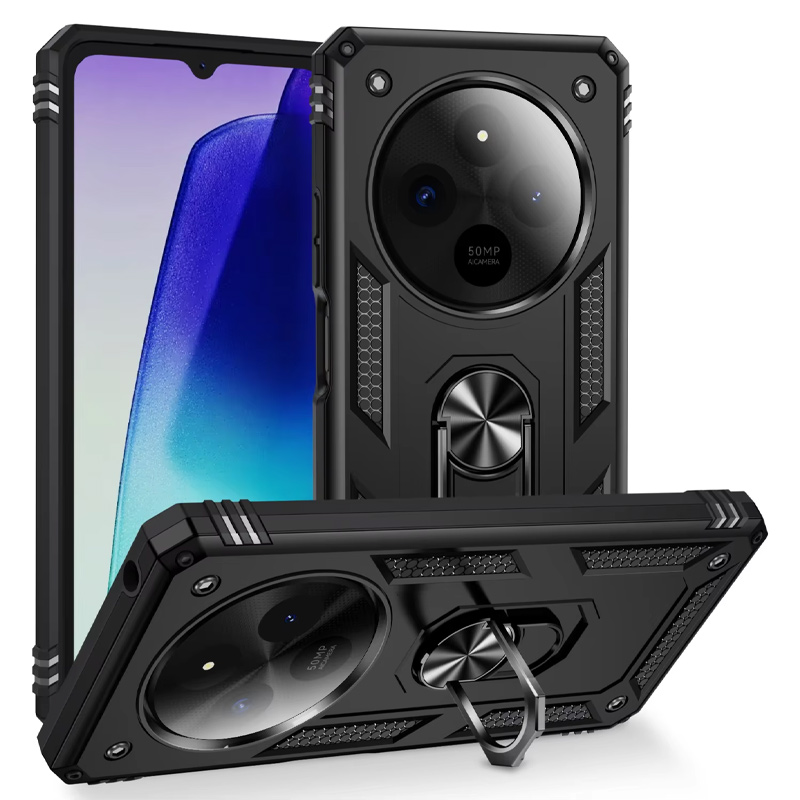 Ударопрочный чехол Serge Ring for Magnet для Xiaomi Redmi 14C / Poco C75 (Черный)