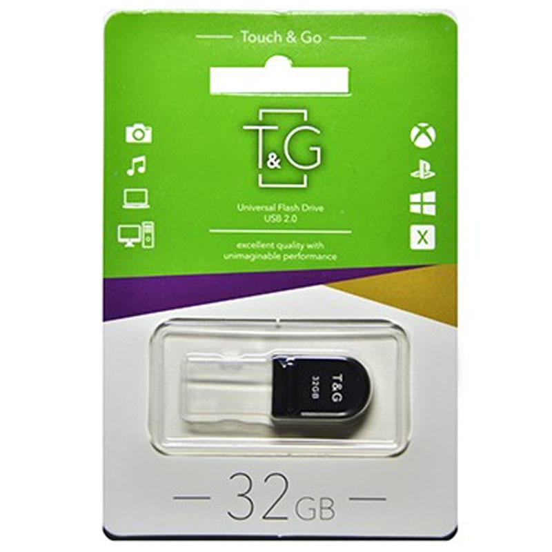 Флеш-драйв USB Flash Drive T&G 010 Shorty Series 32GB (Черный)