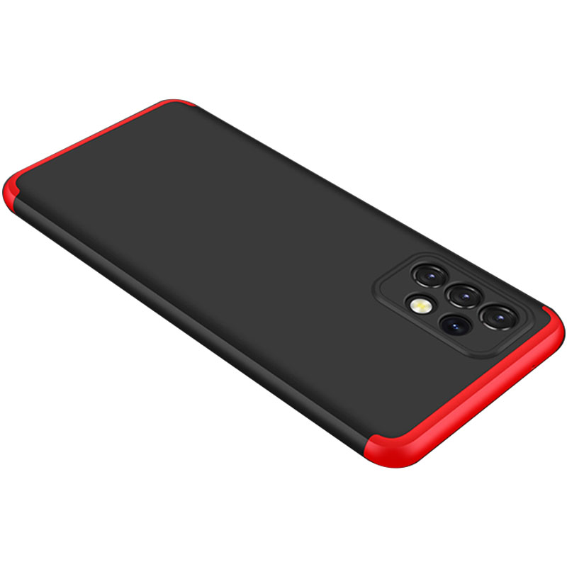Пластиковая накладка GKK LikGus 360 градусов (opp) для Samsung Galaxy A52 4G / A52 5G / A52s (Черный / Красный)