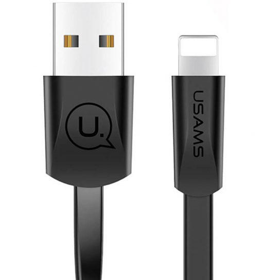 Дата кабель USAMS US-SJ199 USB to Lightning 2A (1.2m) (Чорний)