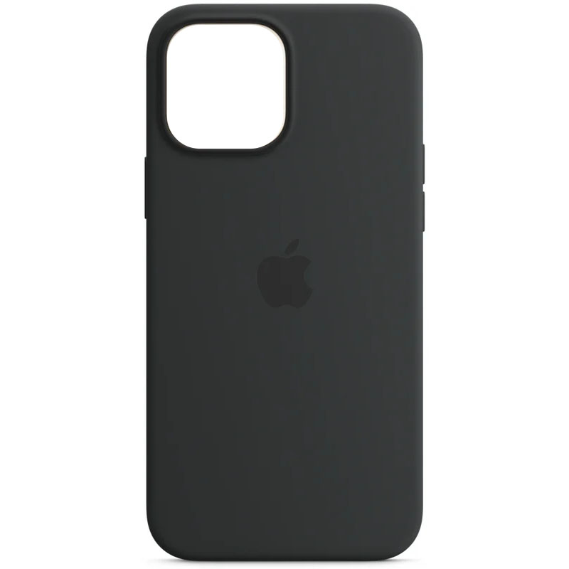 Чехол Silicone case (AAA) full with Magsafe для Apple iPhone 13 (6.1") (Черный / Midnight)