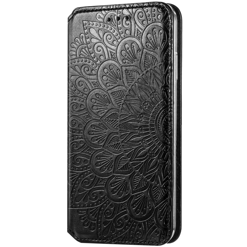 Кожаный чехол книжка GETMAN Mandala (PU) для Samsung Galaxy S20 FE (Черный)